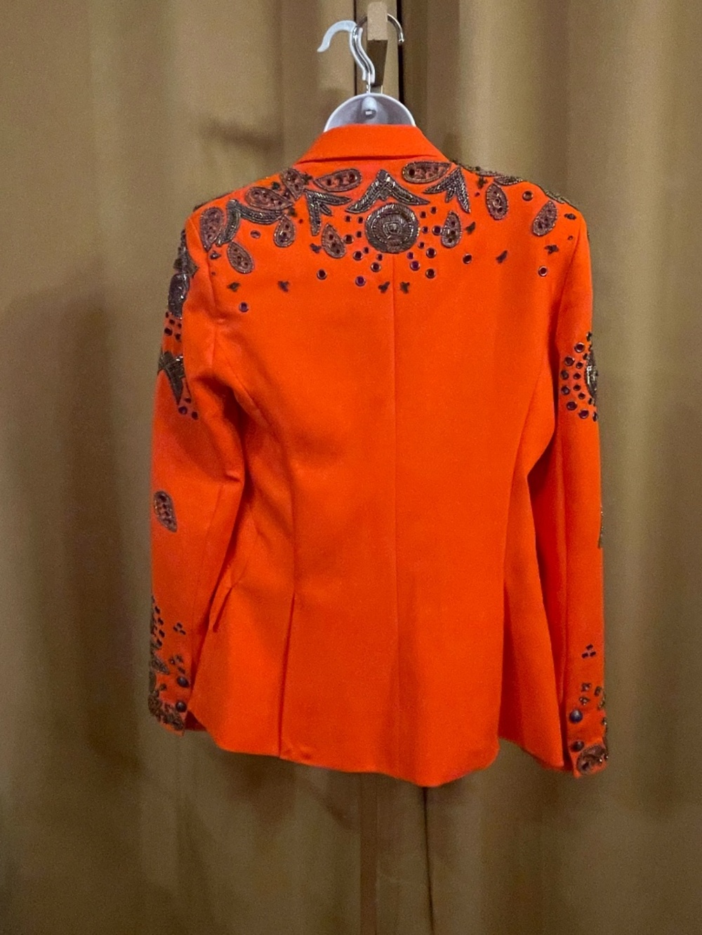 NEW! L'agence Orange Beaded Blazer Size 2 - Picture 9 of 16